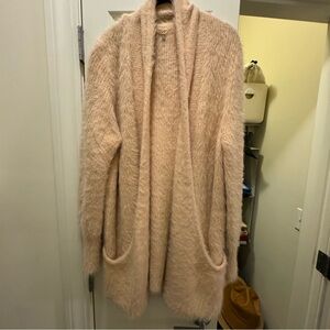 ANTHROPOLOGIE Pink Fuzzy Cardigan